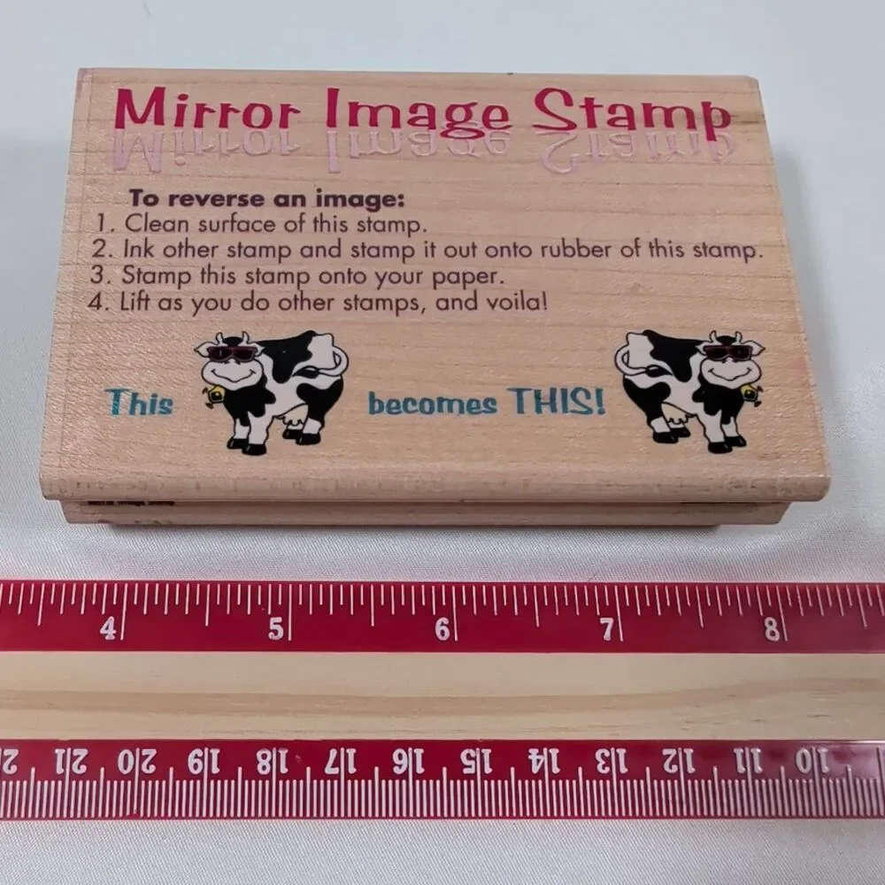 S4 Rubber Stampede Mirror Image Stamp Tool 247F Wood Mounted Rubber Stamp